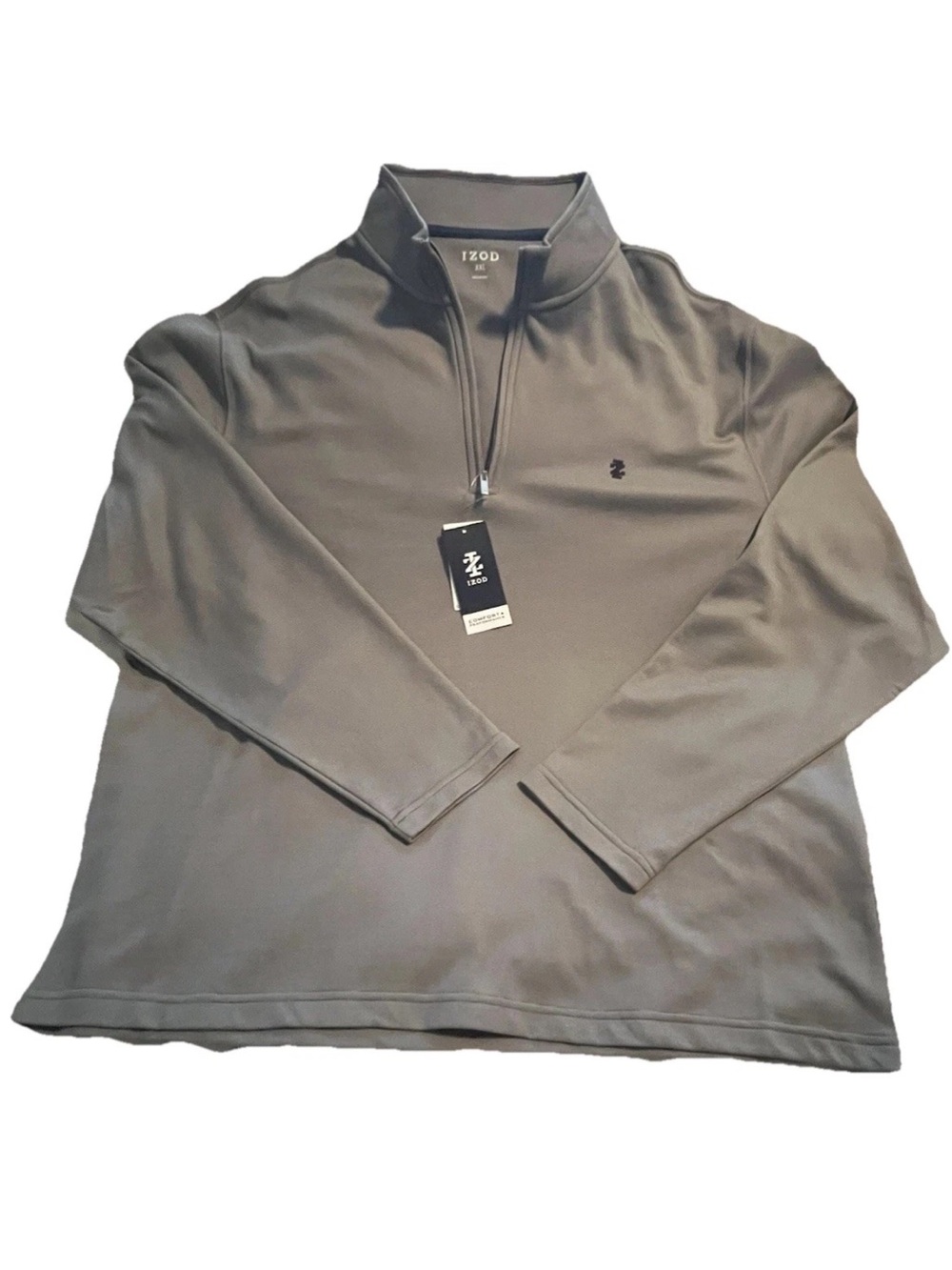 Izod Light Gray Quarter-Zip Pullover